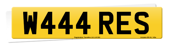 Registration number W444 RES